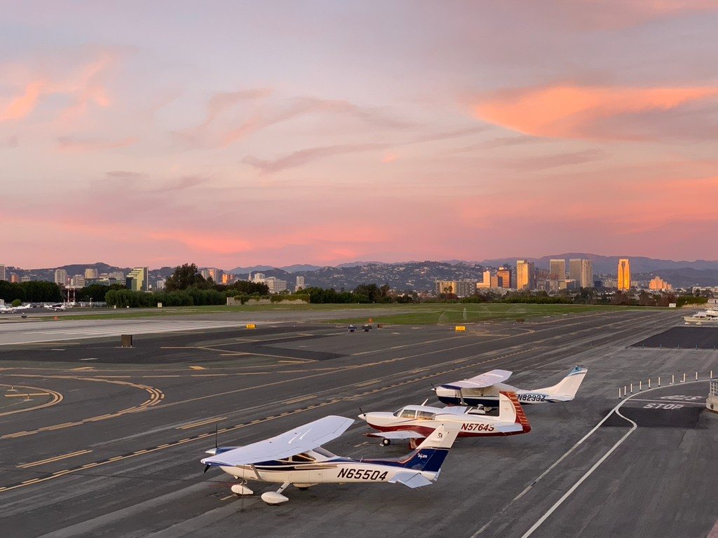Skyline view across the airfield